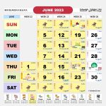 Singapore Calendar Jun 2023