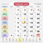 Singapore Calendar Feb 2025